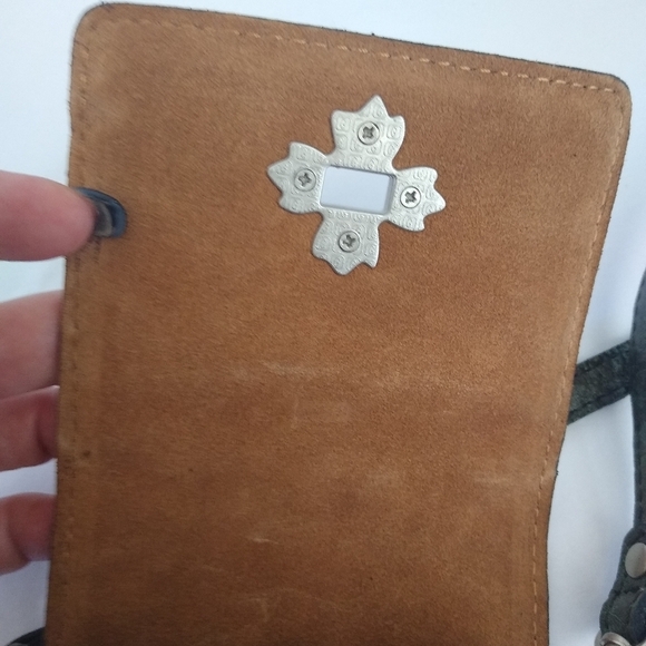 Patricia Nash P815133 Tooled Turquoise Leather Canicella Crossbody Purse… - Picture 5 of 15